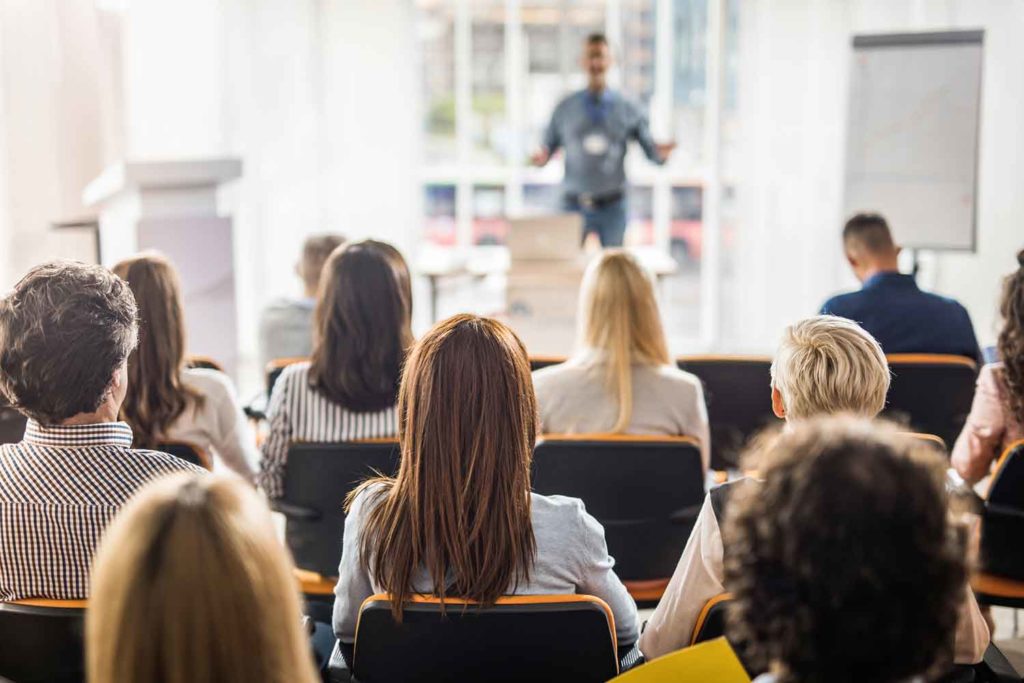 people gathering at an event