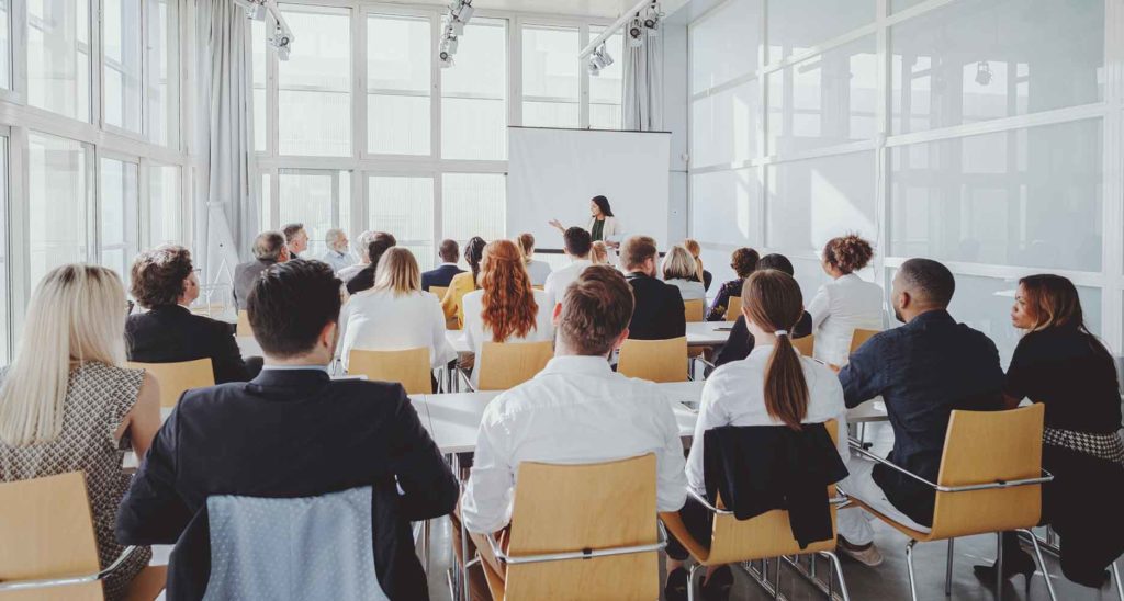 people gathering at an event