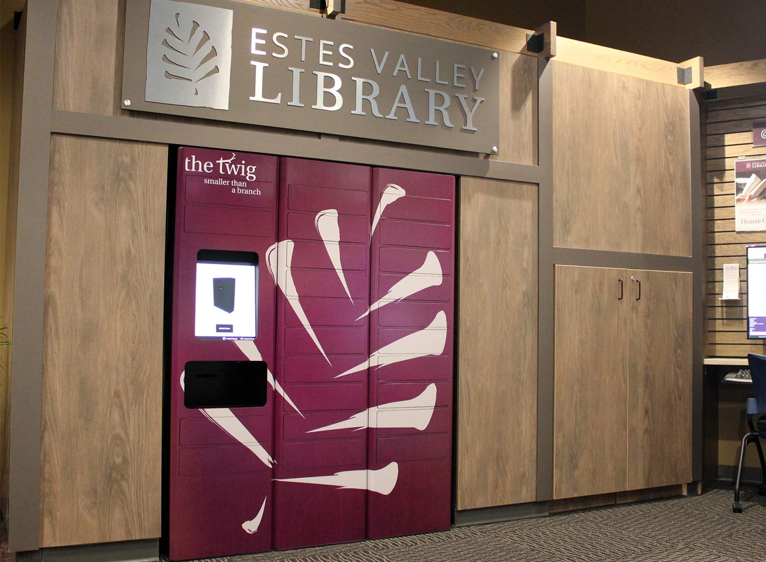 The twig remoteLocker at Estes Park Library